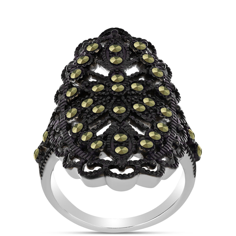 Anillo de Plata con Marcasita de Austria 3 