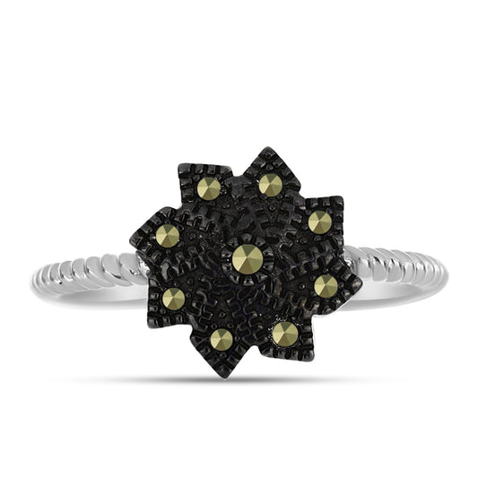 Anillo de Plata con Marcasita de Austria