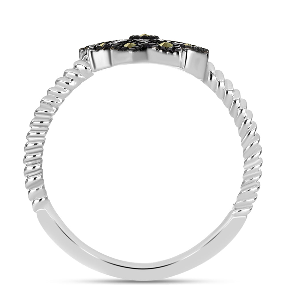 Anillo de Plata con Marcasita de Austria 4 