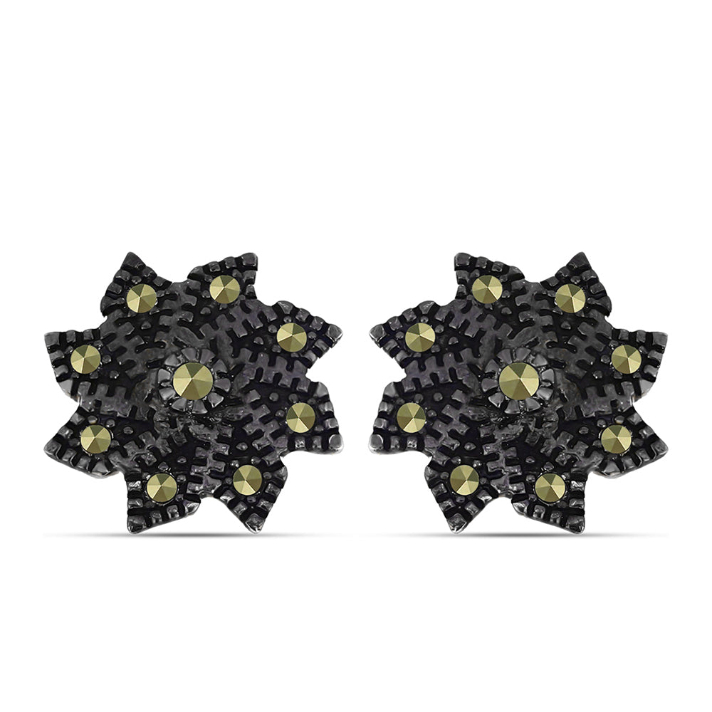 Pendientes de Plata con Marcasita de Austria