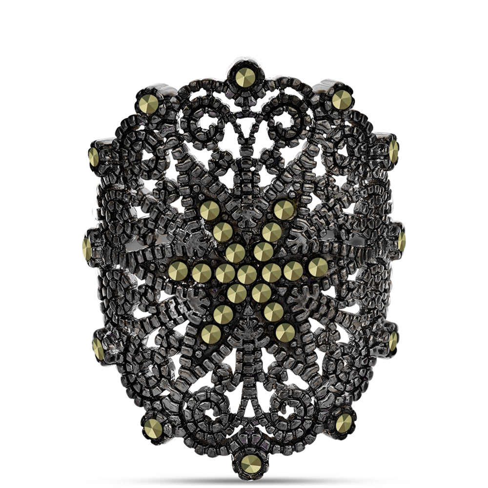 Anillo de Plata con Marcasita de Austria