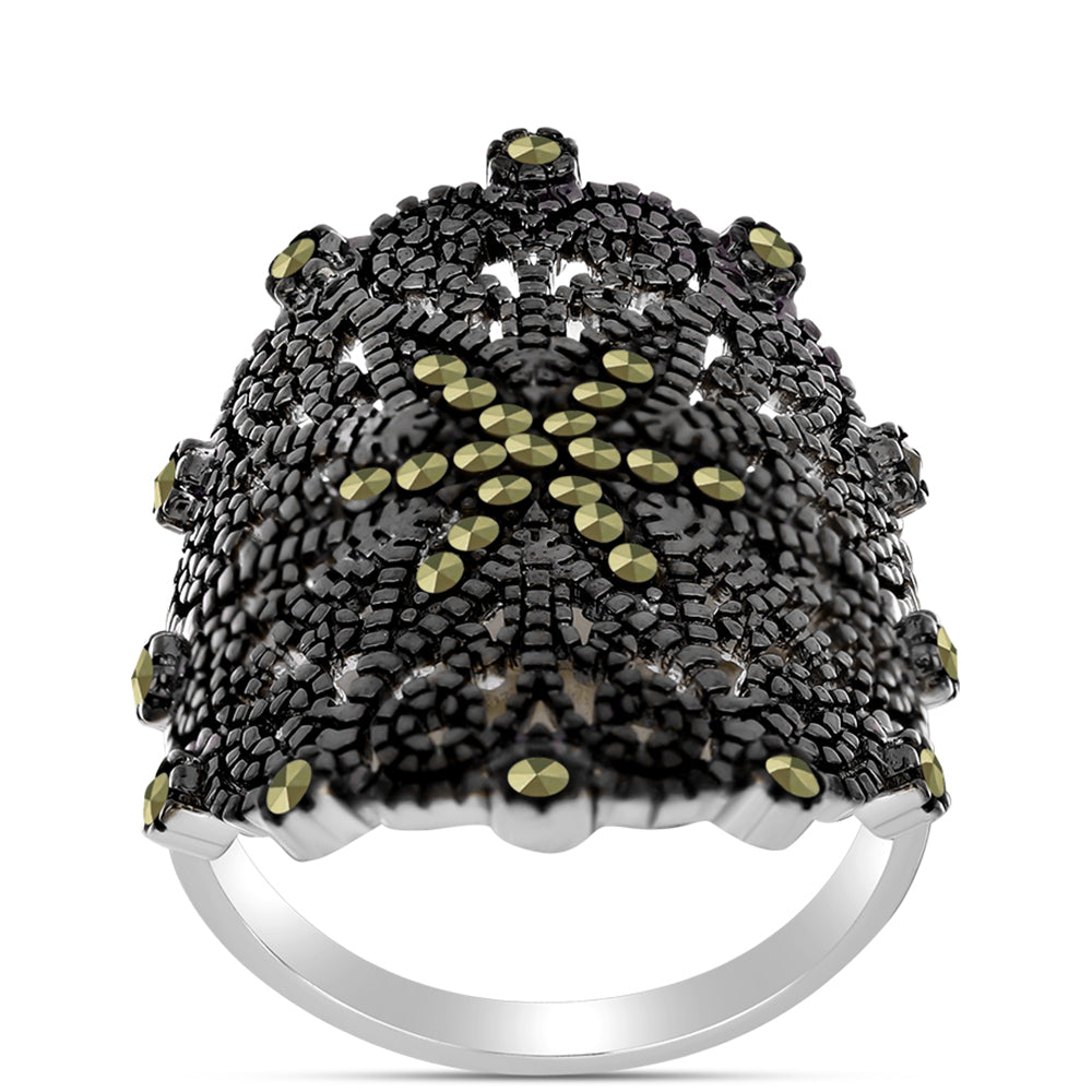 Anillo de Plata con Marcasita de Austria