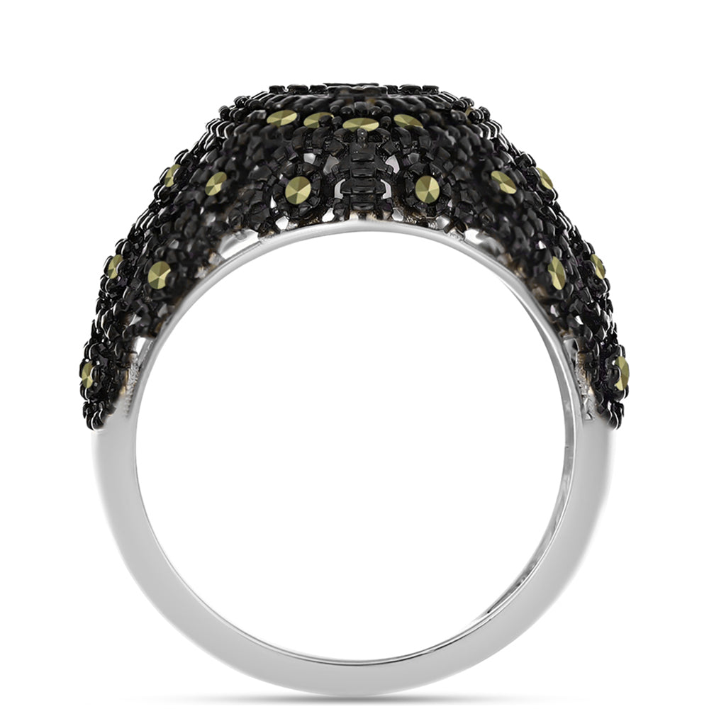 Anillo de Plata con Marcasita de Austria
