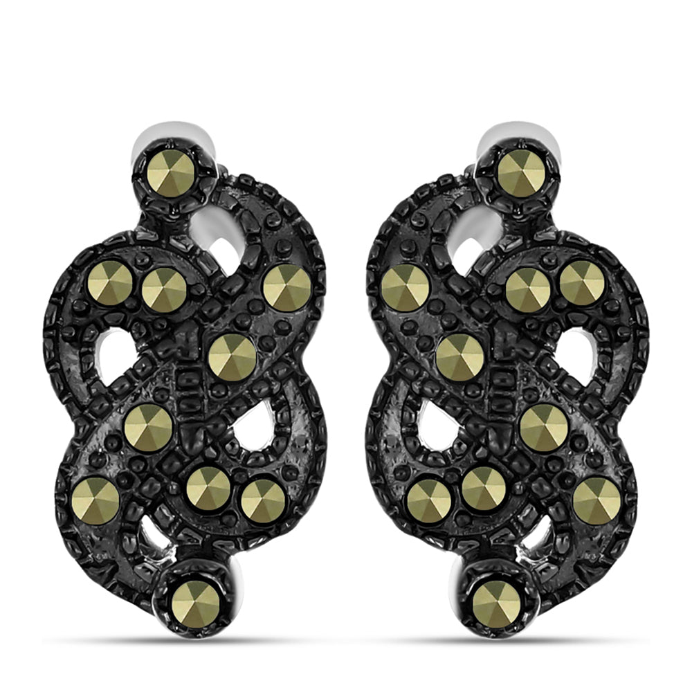 Pendientes de Plata con Marcasita de Austria 1 