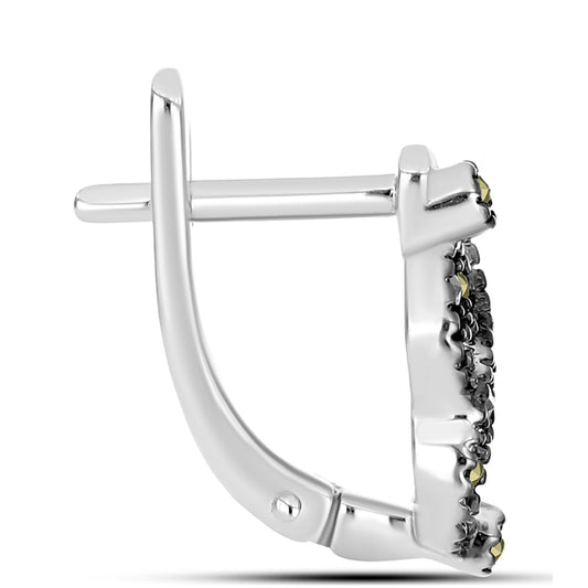 Pendientes de Plata con Marcasita de Austria