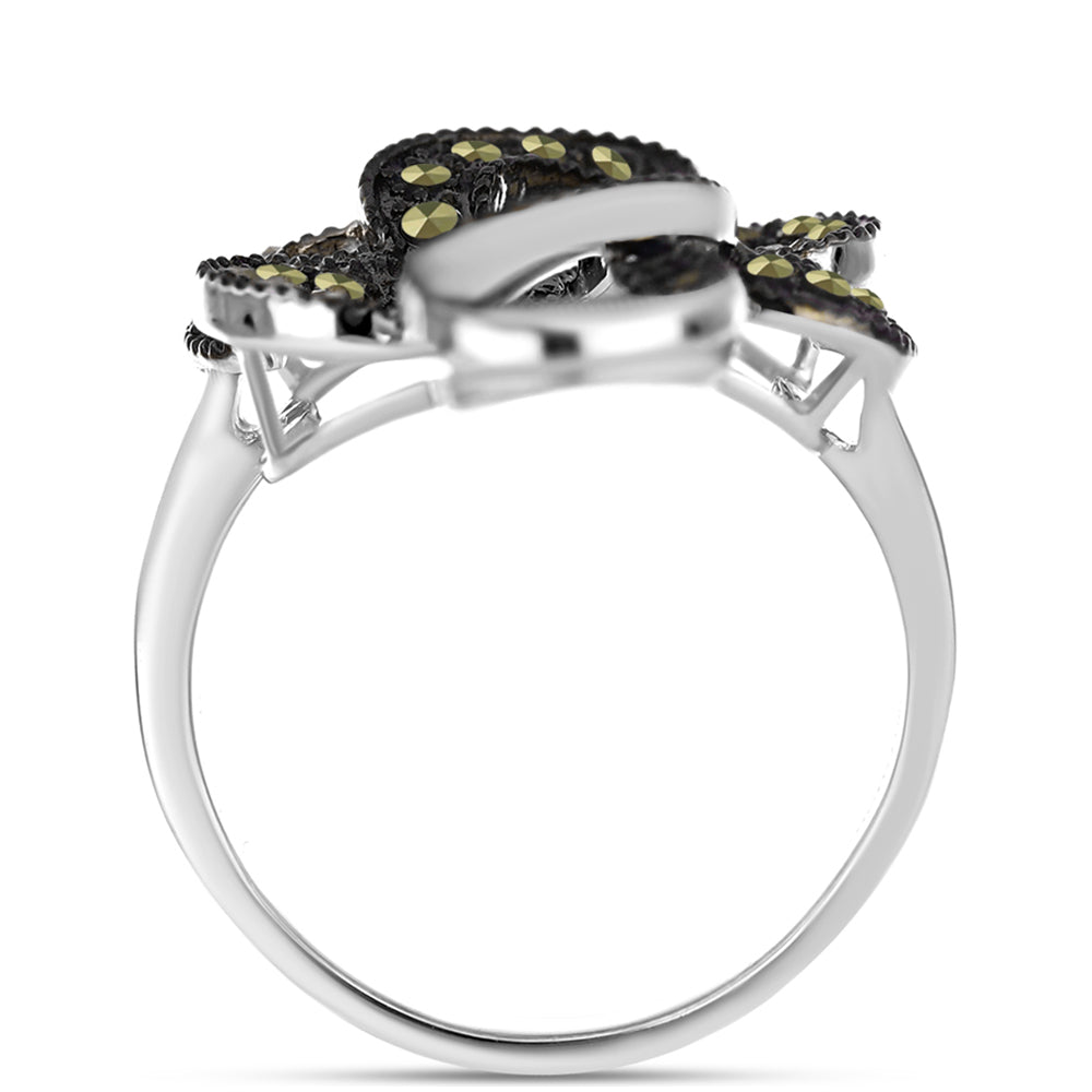 Anillo de Plata con Marcasita de Austria