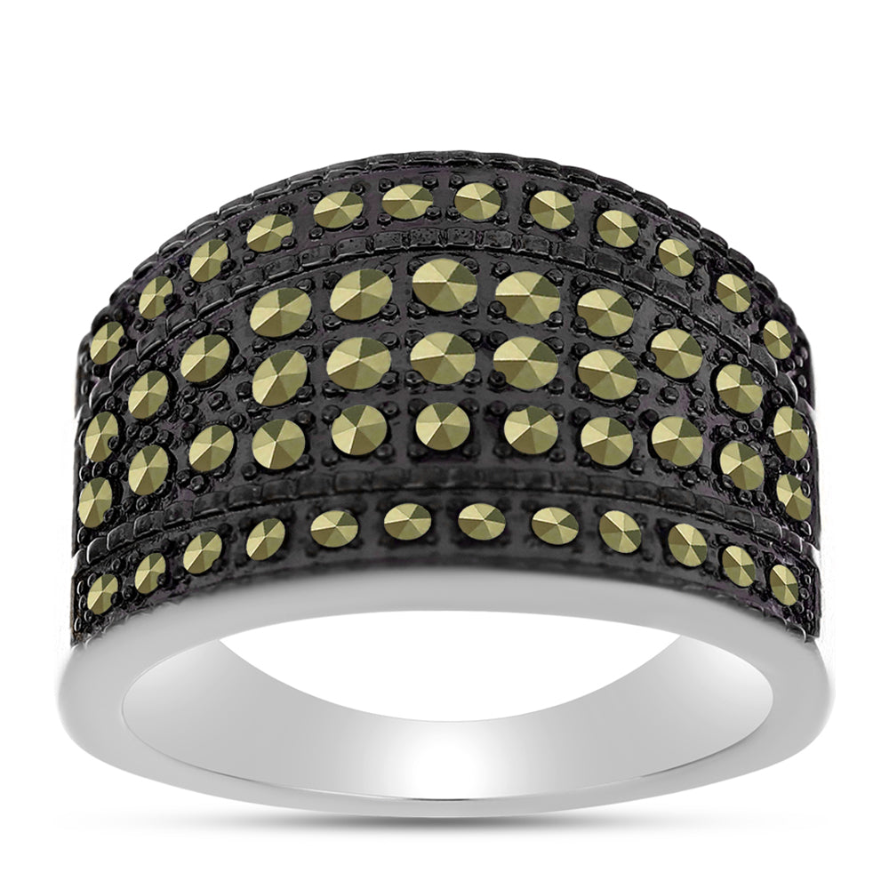 Anillo de Plata con Marcasita de Austria