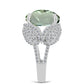 Anillo de Plata con Amatista Verde y Topacio Blanco