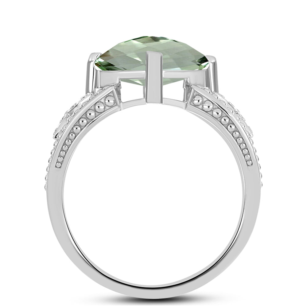Anillo de Plata con Amatista Verde 2 