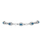 Pulsera de Plata con Topacio Azul Londres y Topacio Blanco