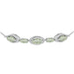Pulsera de Plata con Amatista Verde y Topacio Blanco