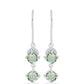 Pendientes de Plata con Amatista Verde y Topacio Blanco