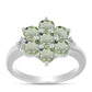 Anillo de Plata con Amatista Verde y Topacio Blanco