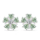 Pendientes de Plata con Amatista Verde y Topacio Blanco