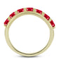 Anillo de Plata Bañada en Oro con Ágata Roja