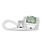 Colgante de Plata con Amatista Verde y Topacio Blanco