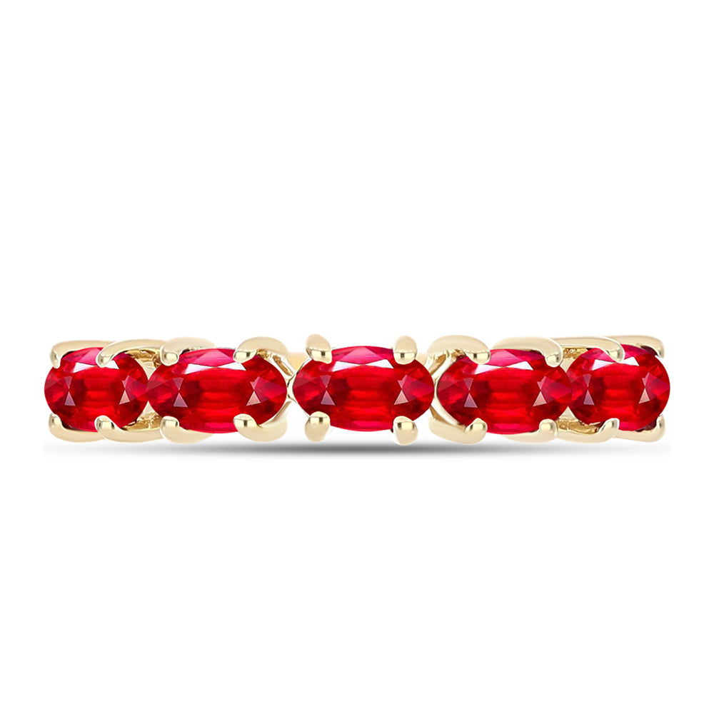 Anillo de Plata Bañada en Oro con Ágata Roja 2 