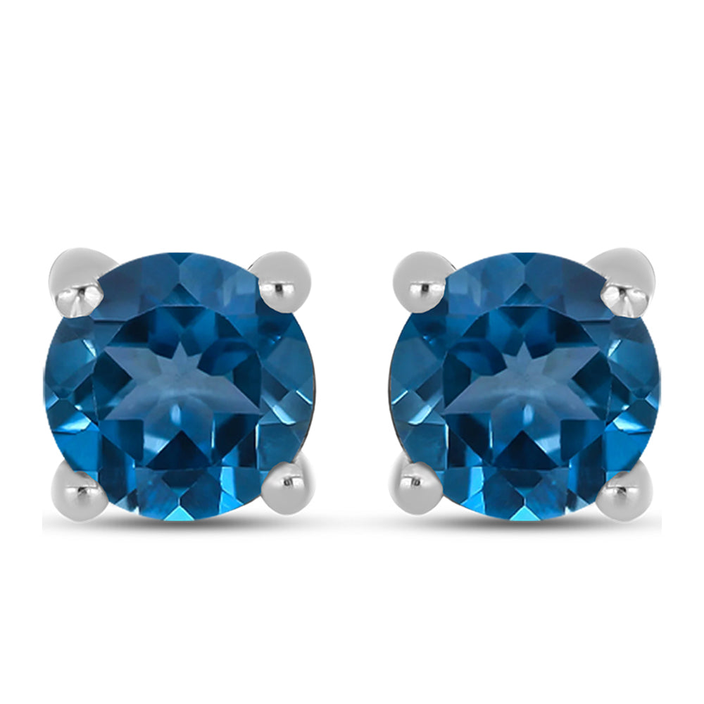 Pendientes de Plata con Topacio Azul Londres 1 
