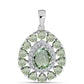 Colgante de Plata con Amatista Verde y Topacio Blanco