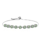 Pulsera de Plata con Amatista Verde y Topacio Blanco