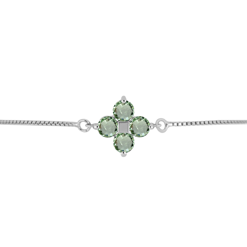 Pulsera de Plata con Amatista Verde 2 