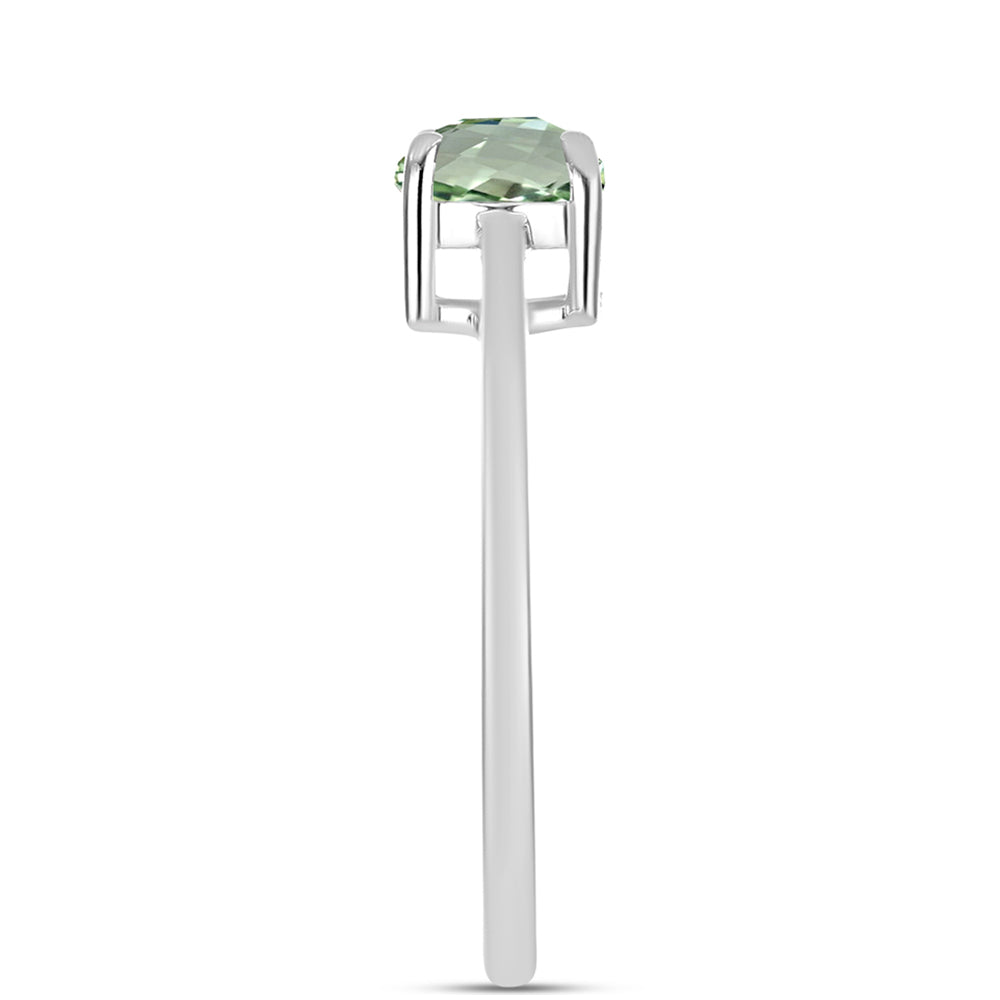 Anillo de Plata con Amatista Verde