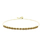Pulsera de Plata Bañada en Oro con Cuarzo Coñac