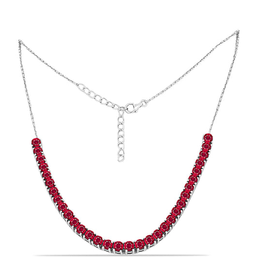 Collar de Plata con Rubí de Madagascar