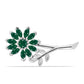 Broche de Plata con Calcedonia Verde