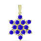 Colgante de Plata Bañada en Oro con Ágata azul