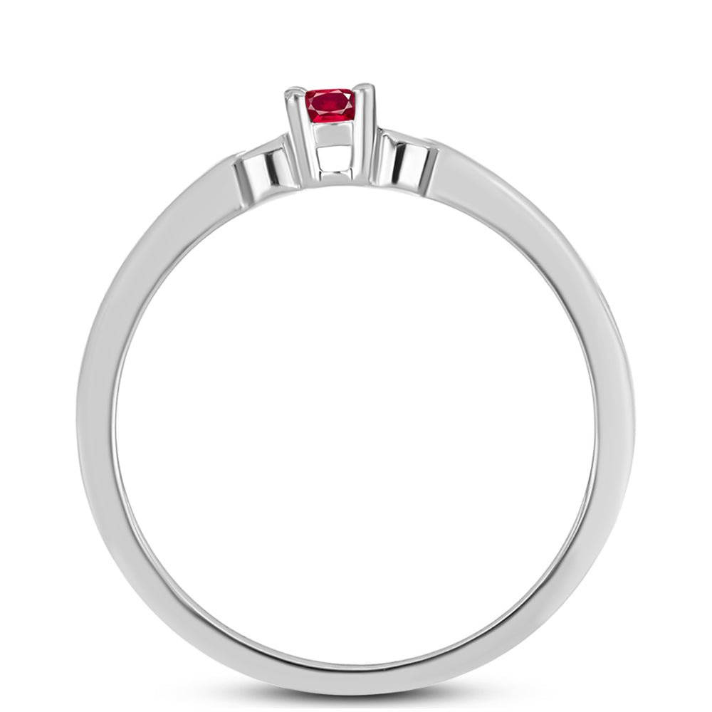 Anillo de Plata con Rubí de Madagascar