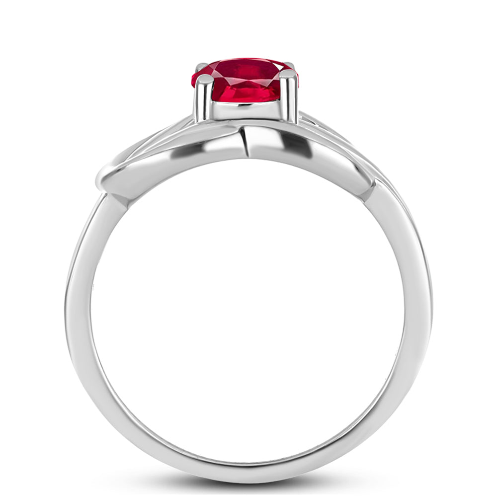 Anillo de Plata con Rubí de Madagascar
