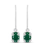 Pendientes de Plata con Calcedonia Verde