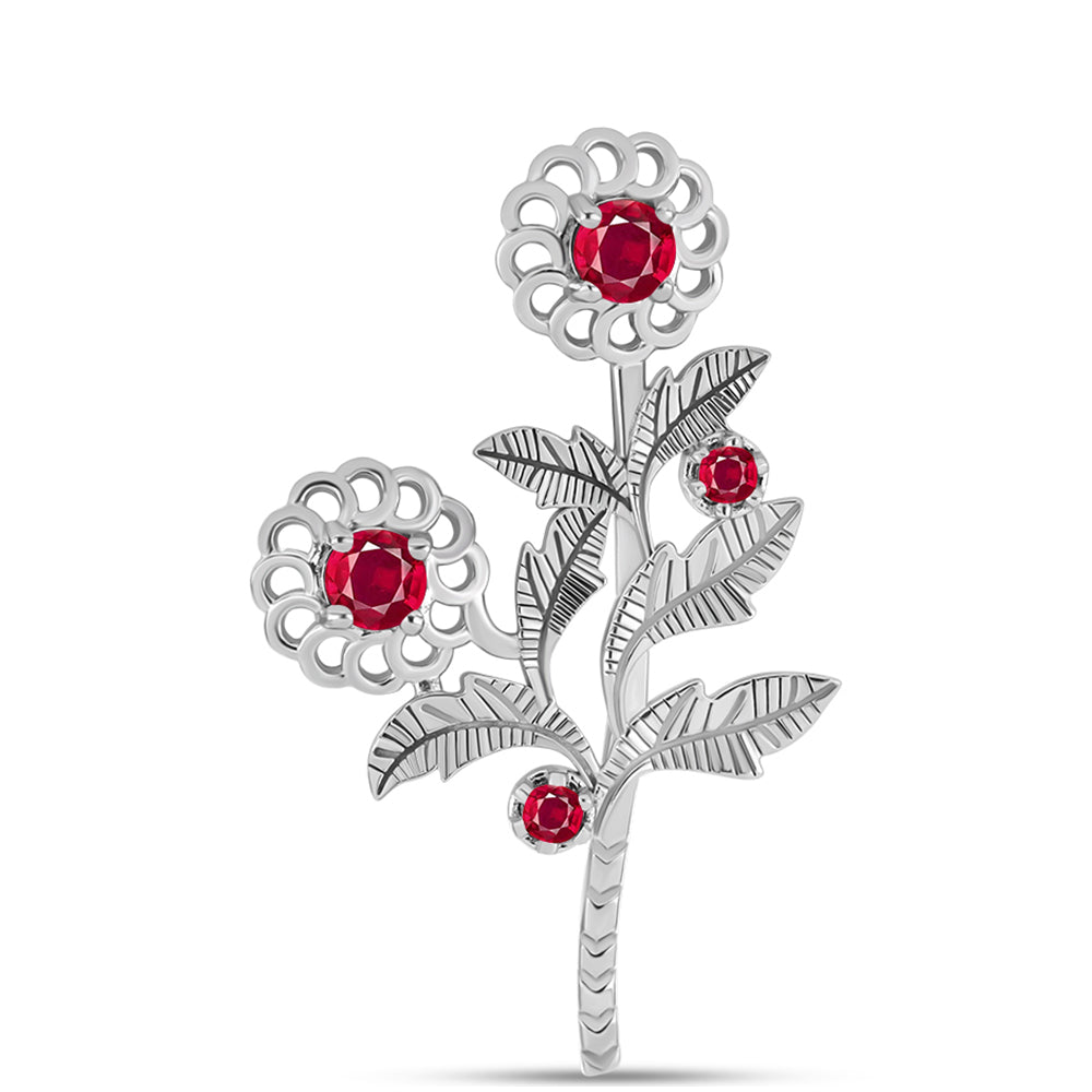Broche de Plata con Rubí de Madagascar 1 