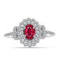Anillo de Plata con Rubí de Madagascar y Topacio Blanco