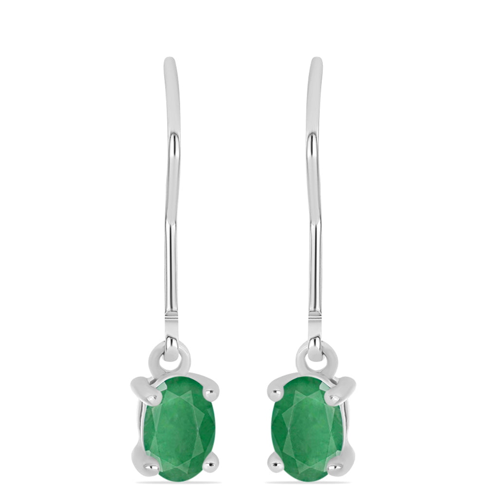 Pendientes de Plata con Esmeralda de Brasil 1 