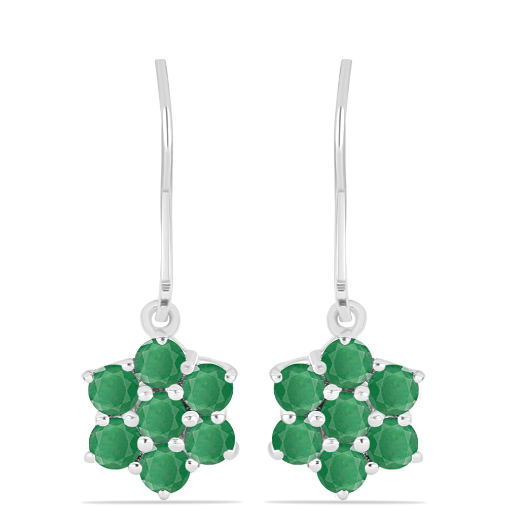 Pendientes de Plata con Esmeralda de Brasil 1 