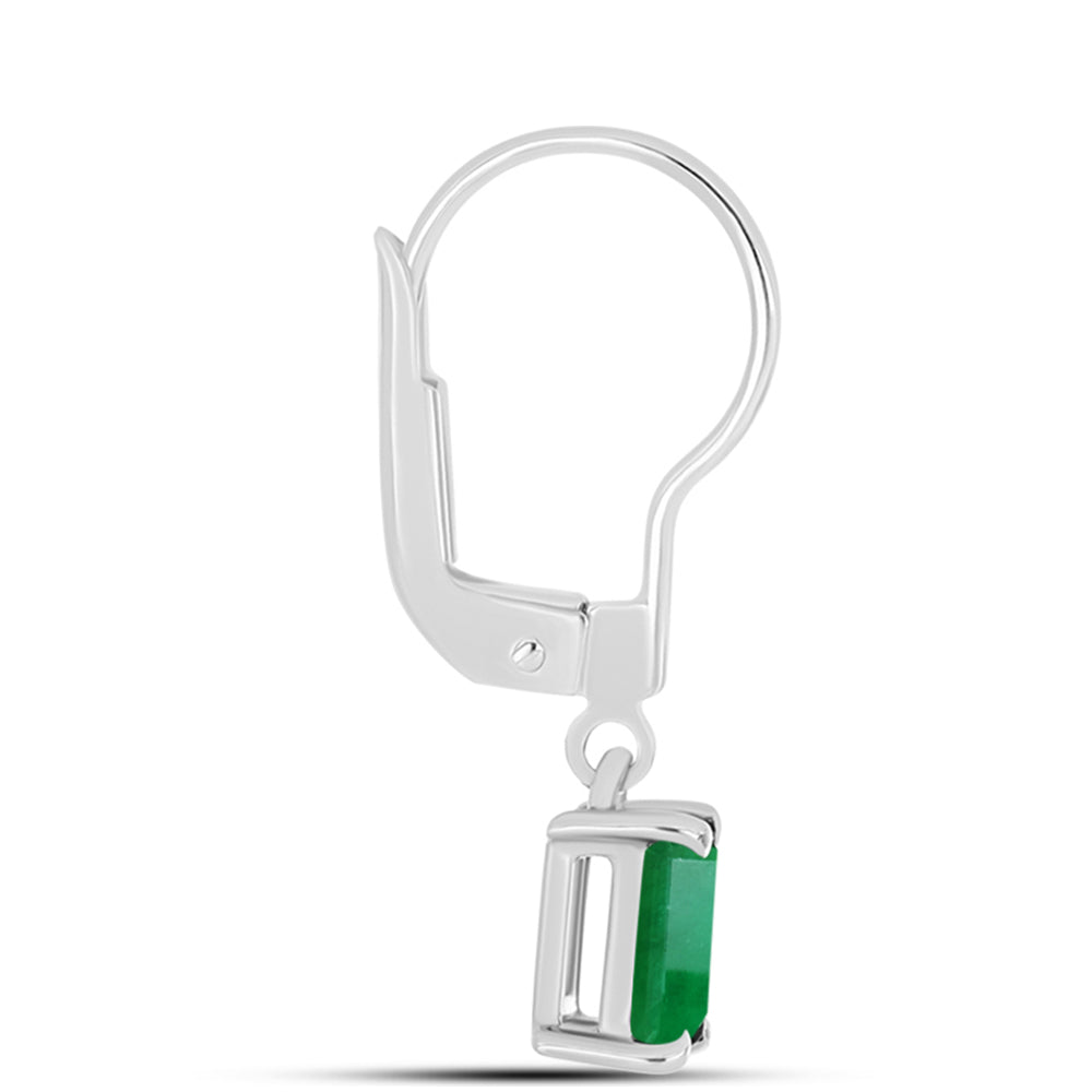 Pendientes de Plata con Esmeralda de Brasil 2 