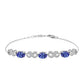 Pulsera de Plata con Tanzanita y Topacio Blanco