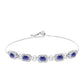 Pulsera de Plata con Tanzanita y Topacio Blanco