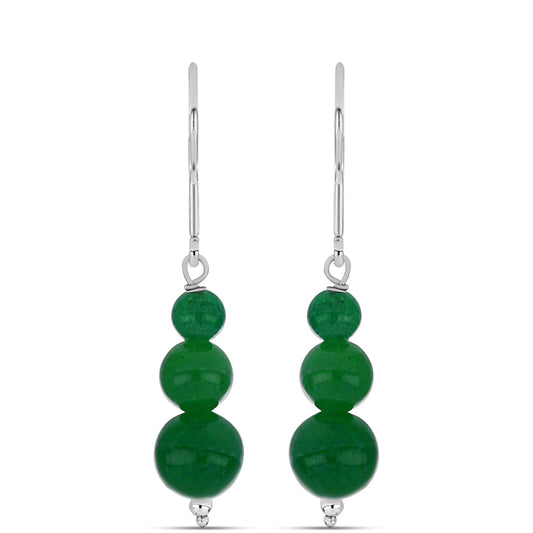 Pendientes de Plata con Cuarzo verde de Spruce Pine