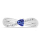 Anillo de Plata con Tanzanita y Topacio Blanco