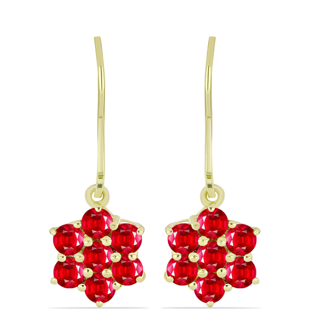 Pendientes de Plata con Ágata Roja 1 