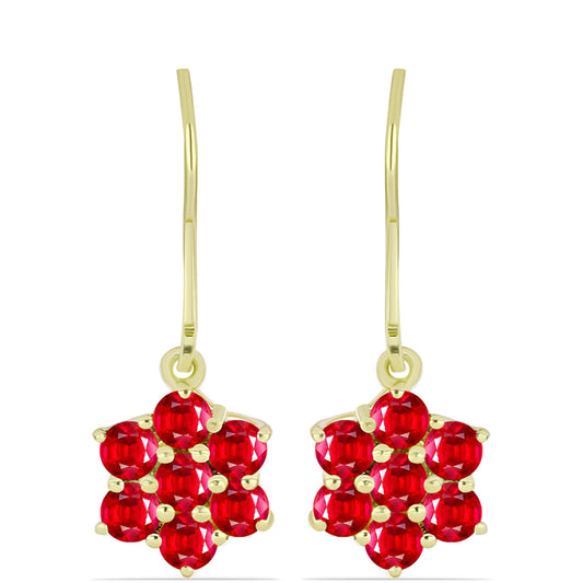 Pendientes de Plata con Ágata Roja