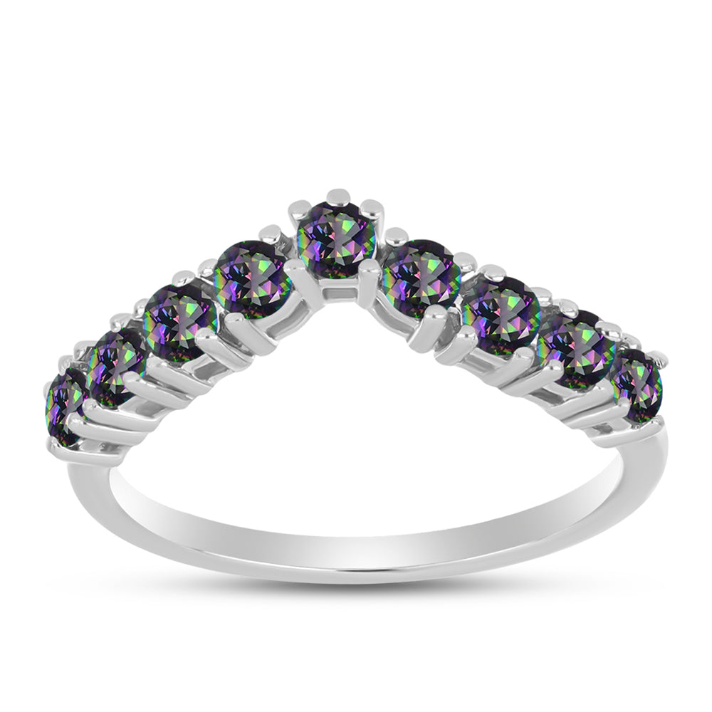 Anillo de Plata con Topacio Místico