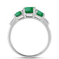 Anillo de Plata con Esmeralda de Brasil y Zircón Blanco