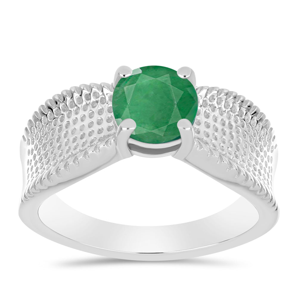 Anillo de Plata con Esmeralda de Brasil