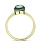 Anillo de Plata Bañada en Oro con Perla de río Tahiti verde ilusión