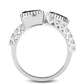 Anillo de Plata con Topacio Místico y Topacio Blanco