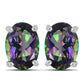 Conjunto de Plata con Topacio Místico ( Pendientes +Colgante )